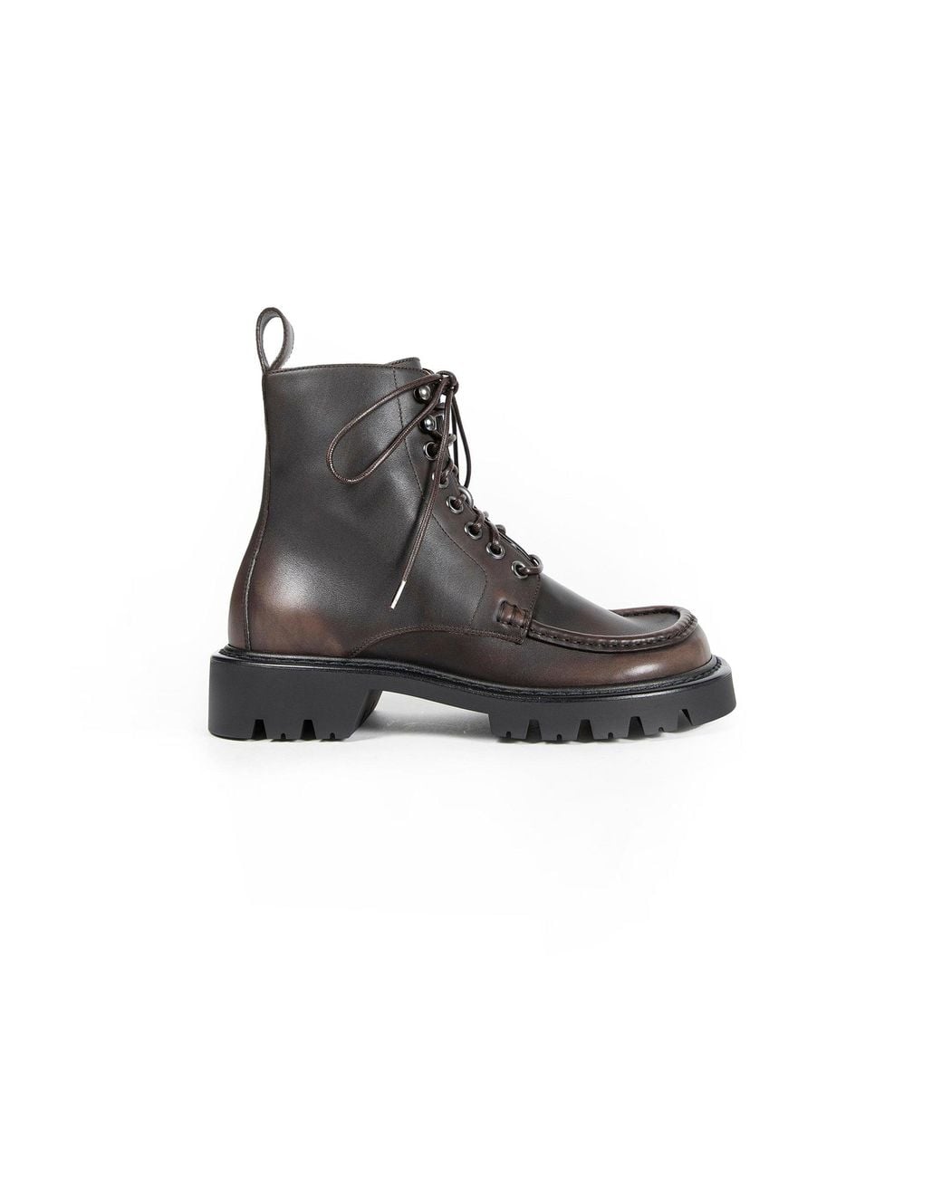 Loewe Black Sierra Combat Ankle Boots for men