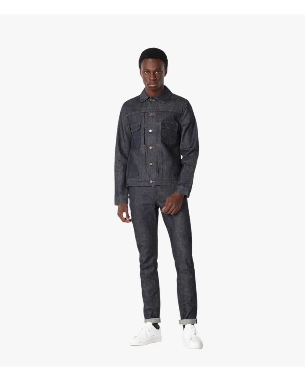 A.P.C. Blue A. P.c. Men's Jean Work Jacket Size: Extra Small In Raw Indigo for men