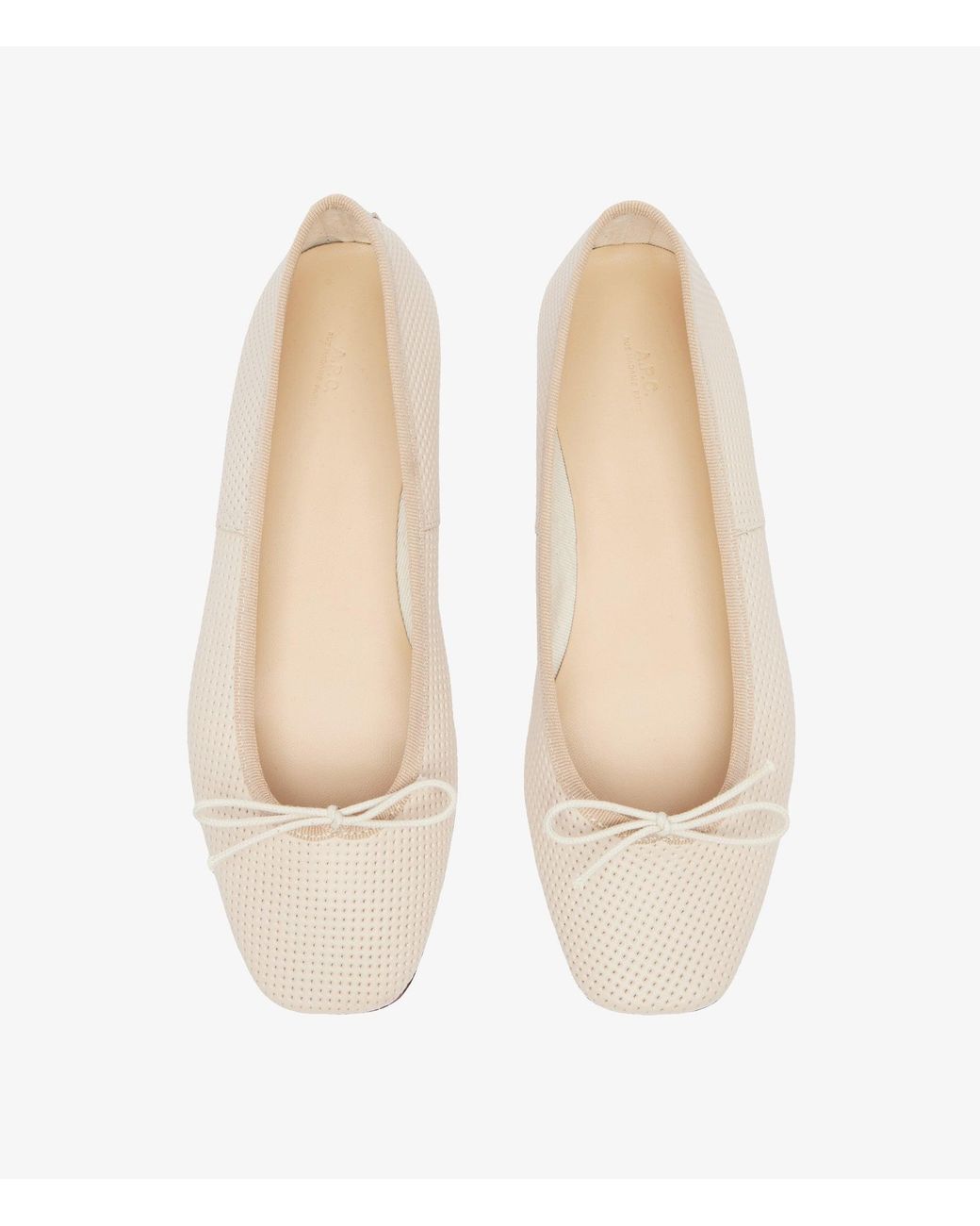 A.P.C. Natural A. P.c. Women's Leah Ballet Flats Size: Eu38-w8 In Beige