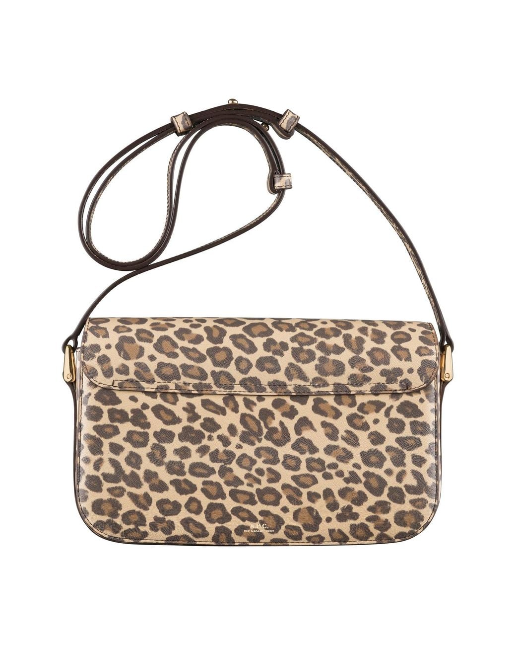 A.P.C. Metallic A. P.c. Women's Grace Shoulder Bag One Size In Leopard Print