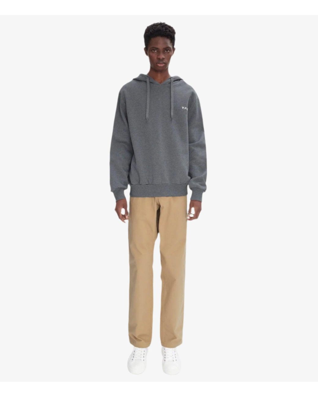 A.P.C. A. P.c. Men's Boxy Petit Vpc Hoodie Size: Extra Small In Heather Dark Gray for men