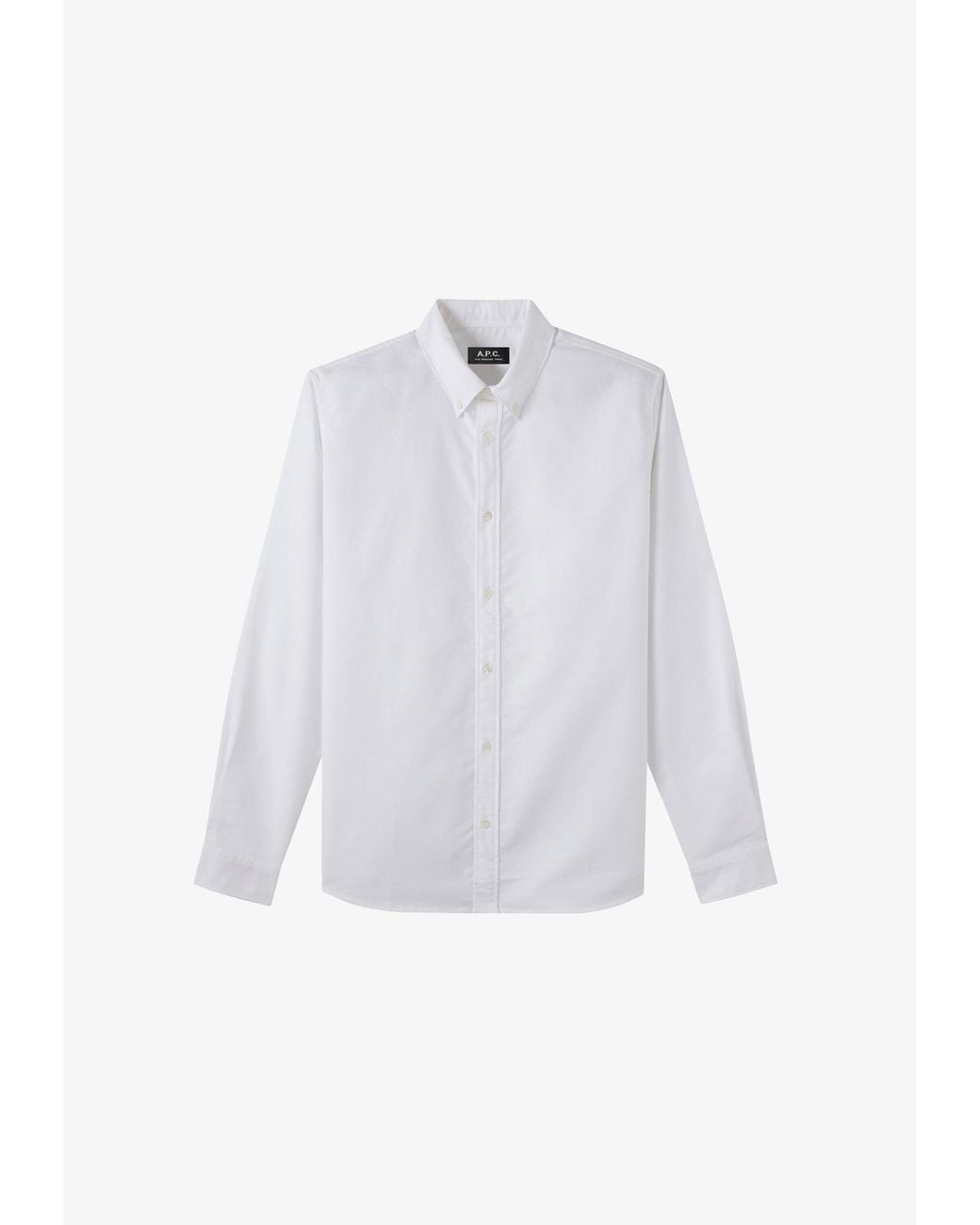 A.P.C. White A. P.c. Men's Button Down Shirt Size: Extra Small In Navy Blue for men