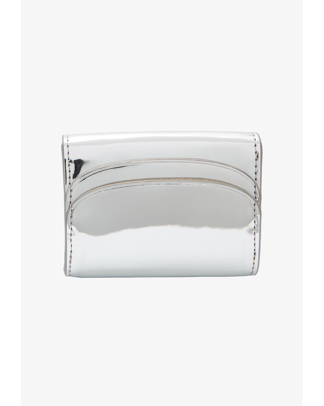 A.P.C. White A. P.c. Women's Genève Business Card Holder One Size In Silvertone