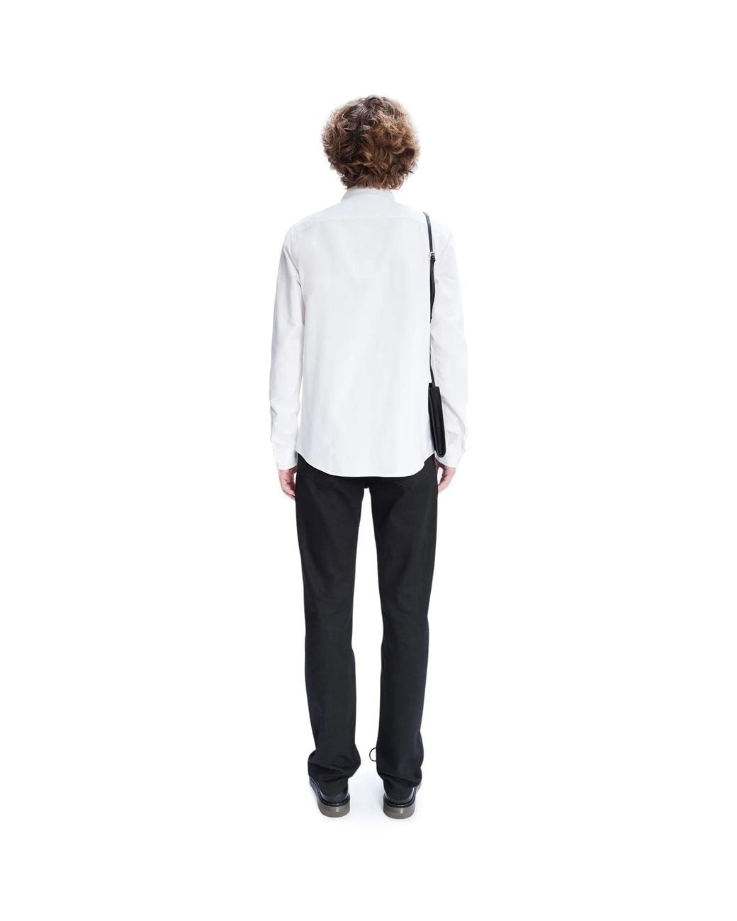 A.P.C. White A. P.c. Men's Button Down Shirt Size: Extra Small In Navy Blue for men