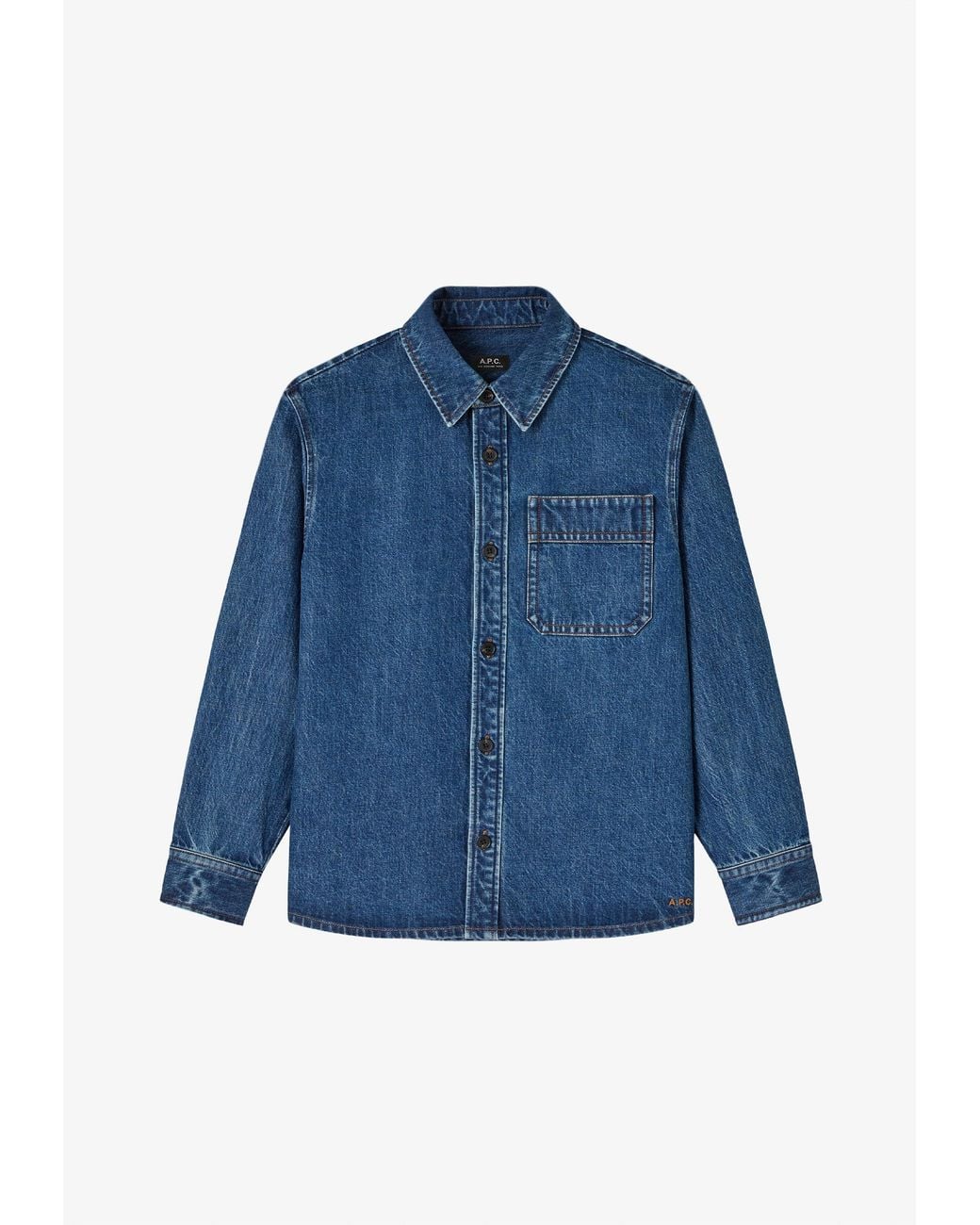 A.P.C. A. P.C. Basile Overshirt in Blue for Men | Lyst