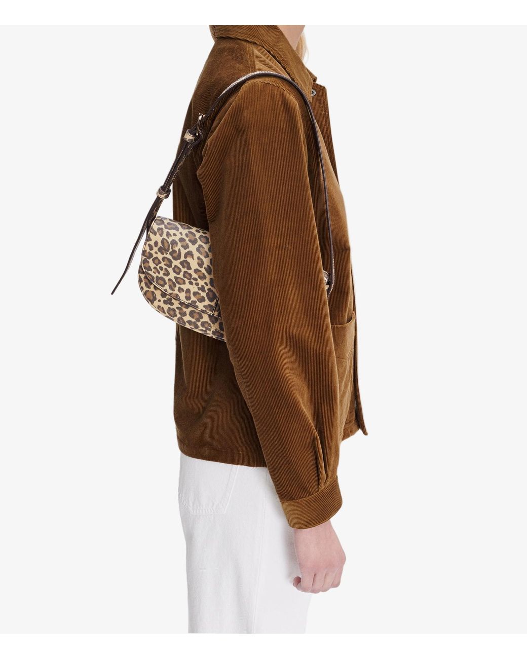 A.P.C. White A. P.c. Women's Betty Shoulder Bag One Size In Leopard Print