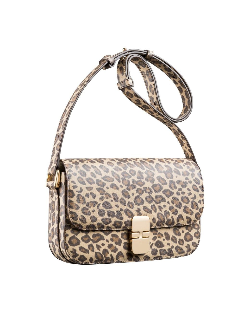 A.P.C. Metallic A. P.c. Women's Grace Shoulder Bag One Size In Leopard Print