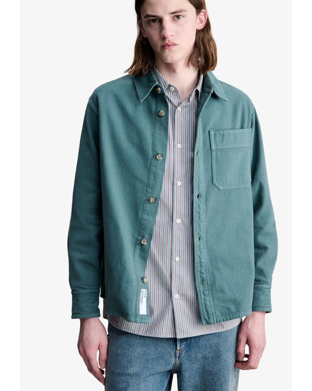 A.P.C. Green A. P.C. Basile Overshirt for men
