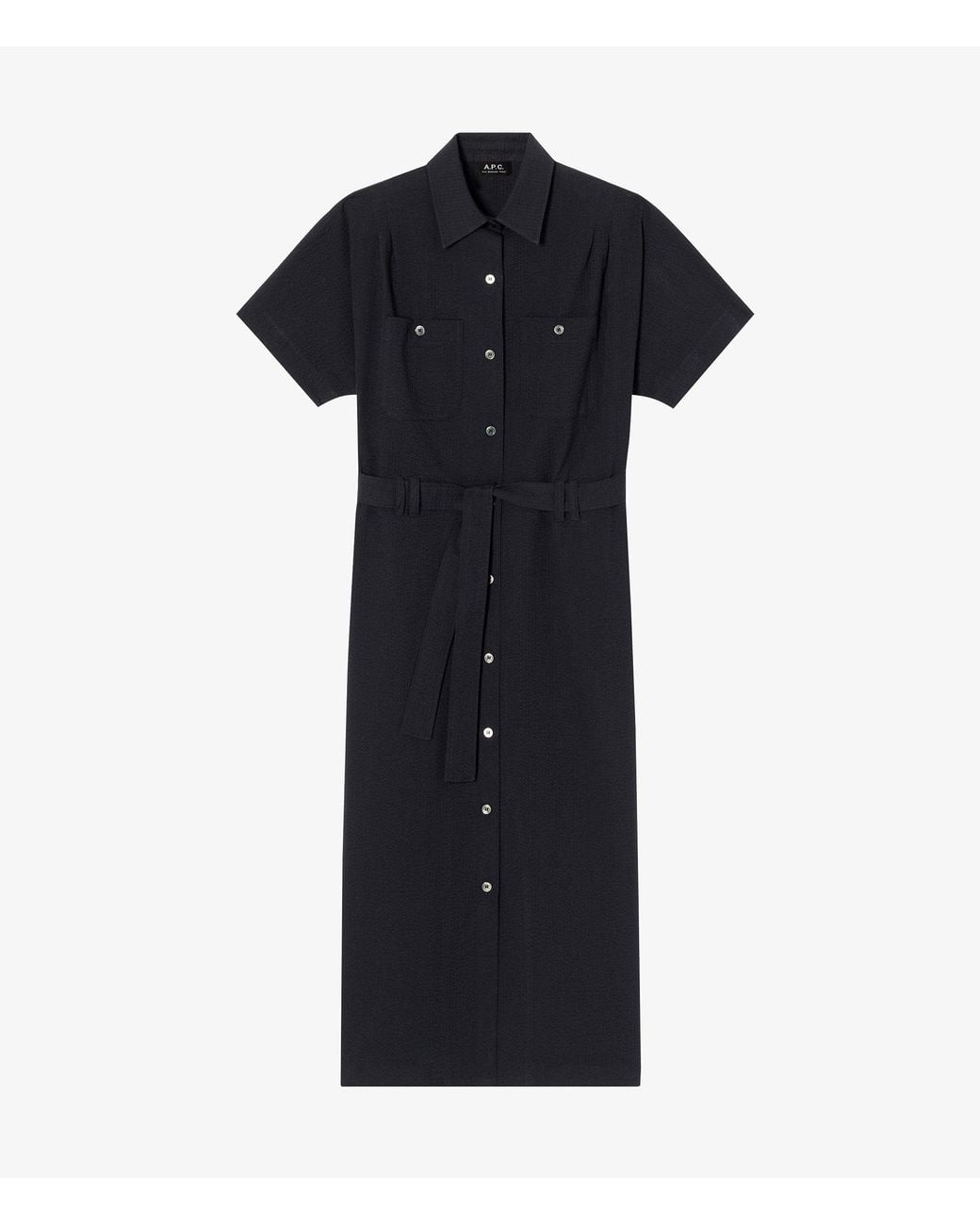 A.P.C. Blue A. P.c. Women's New Drew Dress Size: 38 In Black