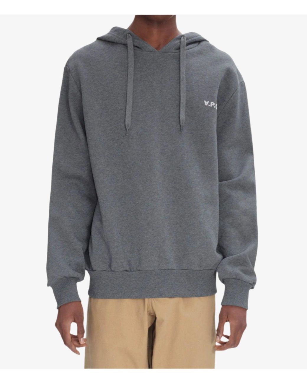 A.P.C. A. P.c. Men's Boxy Petit Vpc Hoodie Size: Extra Small In Heather Dark Gray for men