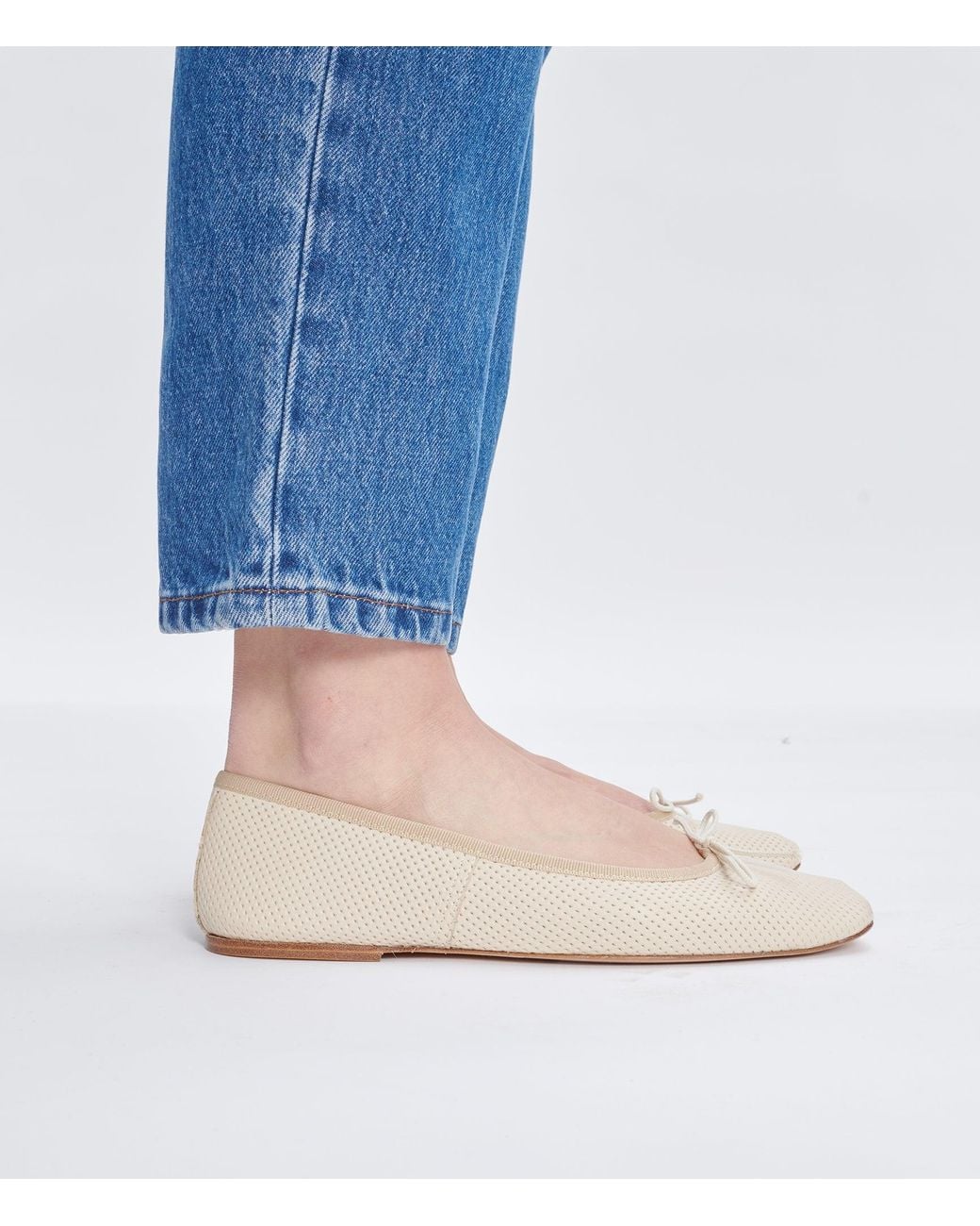 A.P.C. Natural A. P.c. Women's Leah Ballet Flats Size: Eu38-w8 In Beige