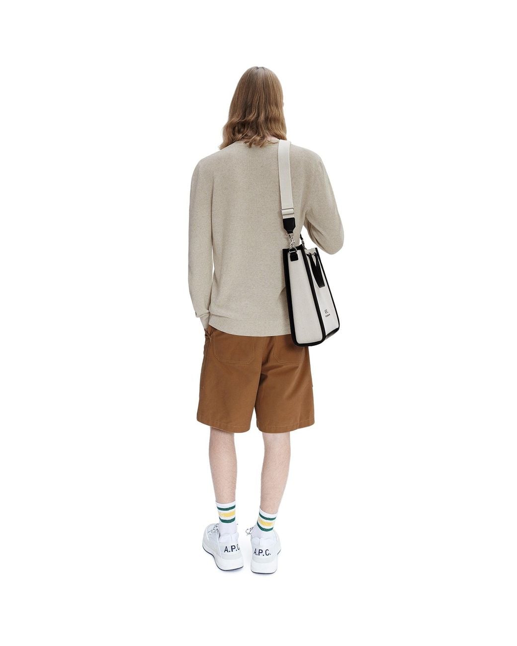 A.P.C. Gray A. P.c. Men's Christian Sweater Size: Large In Beige for men