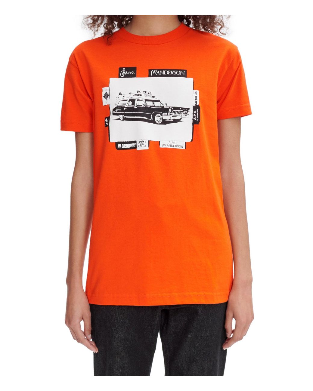 A.P.C. A. P.c. Jo T-shirt Size: Extra Small In Orange