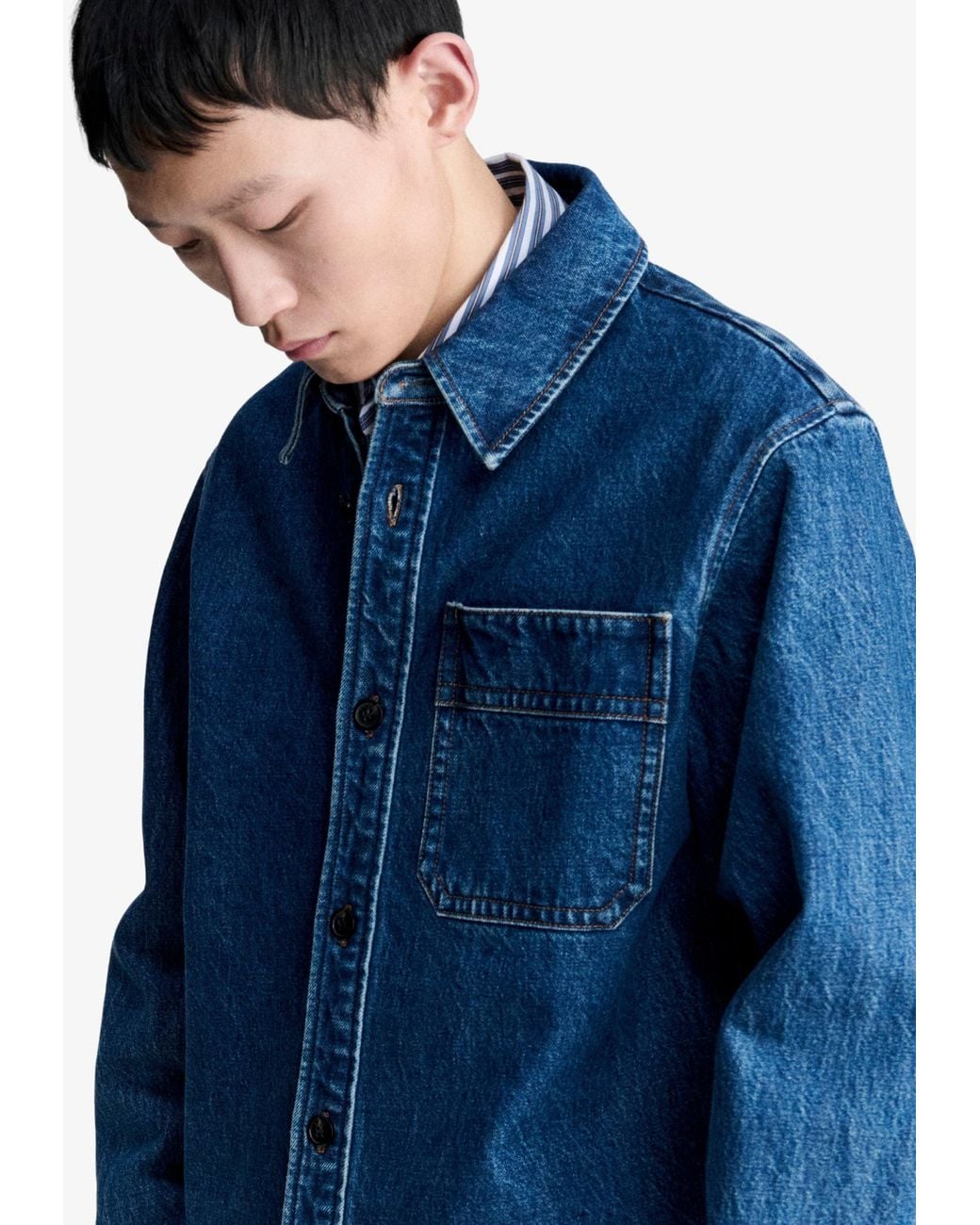 A.P.C. A. P.C. Basile Overshirt in Blue for Men | Lyst