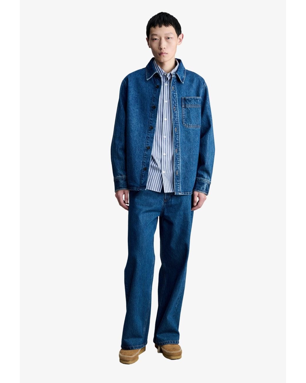 A.P.C. A. P.C. Basile Overshirt in Blue for Men | Lyst
