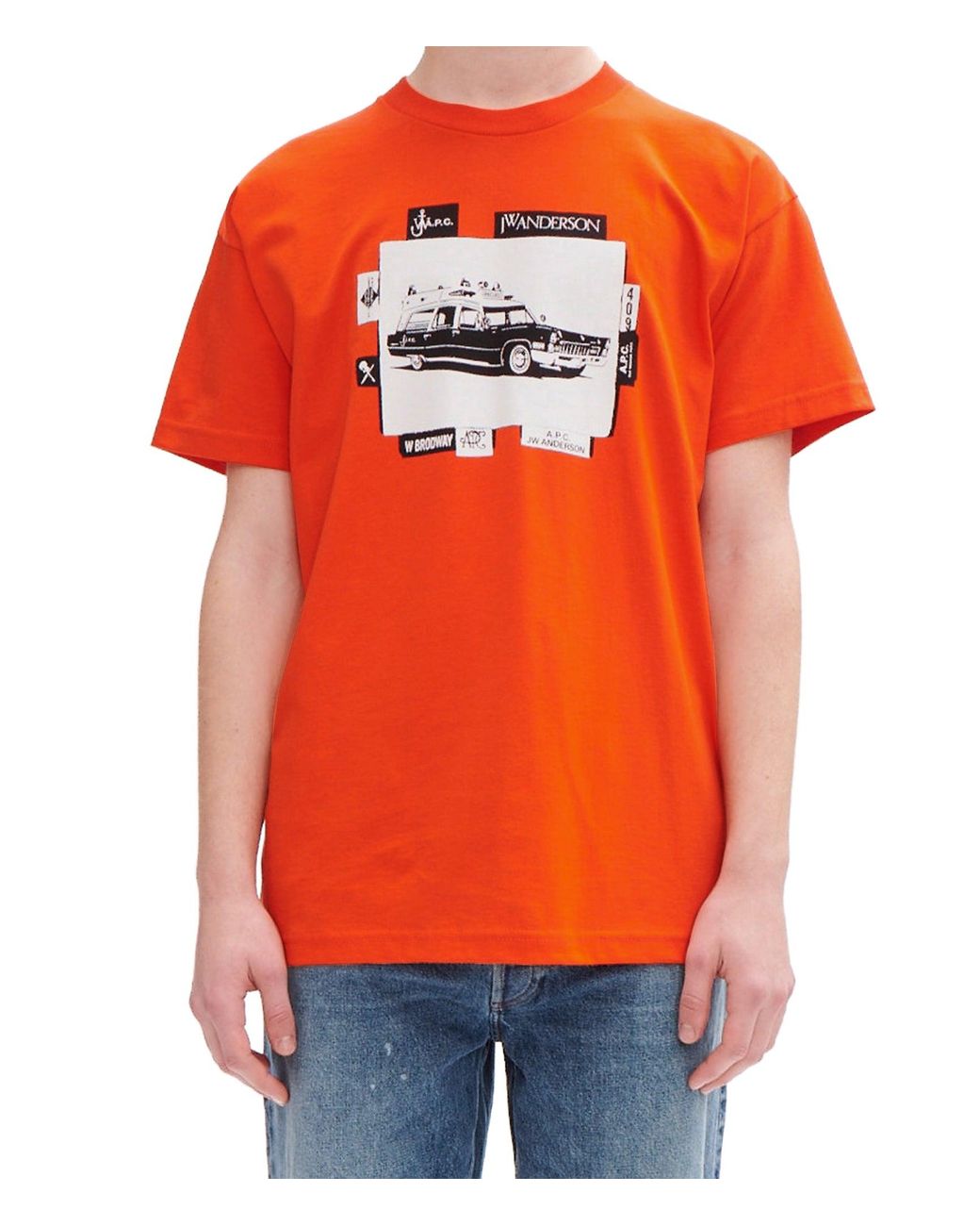 A.P.C. A. P.c. Jo T-shirt Size: Extra Small In Orange