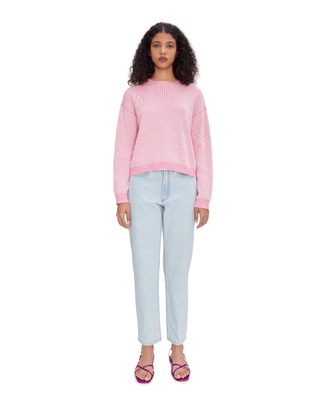 A.P.C. A. P.c. Women's Daisy Sweater Size: Extra Large In Pink