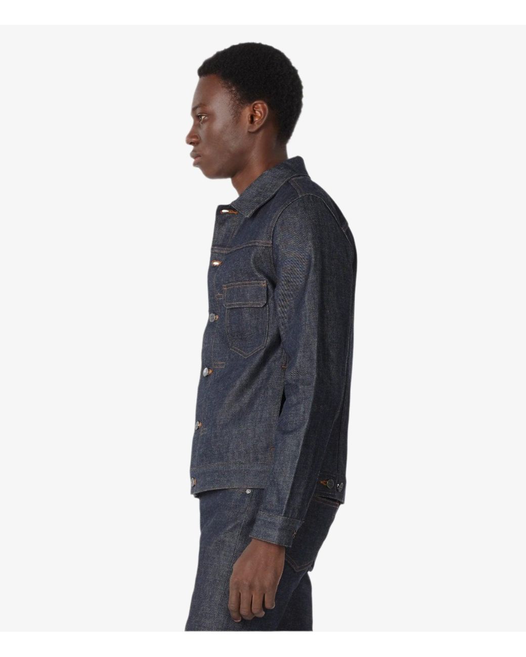 A.P.C. Blue A. P.c. Men's Jean Work Jacket Size: Extra Small In Raw Indigo for men