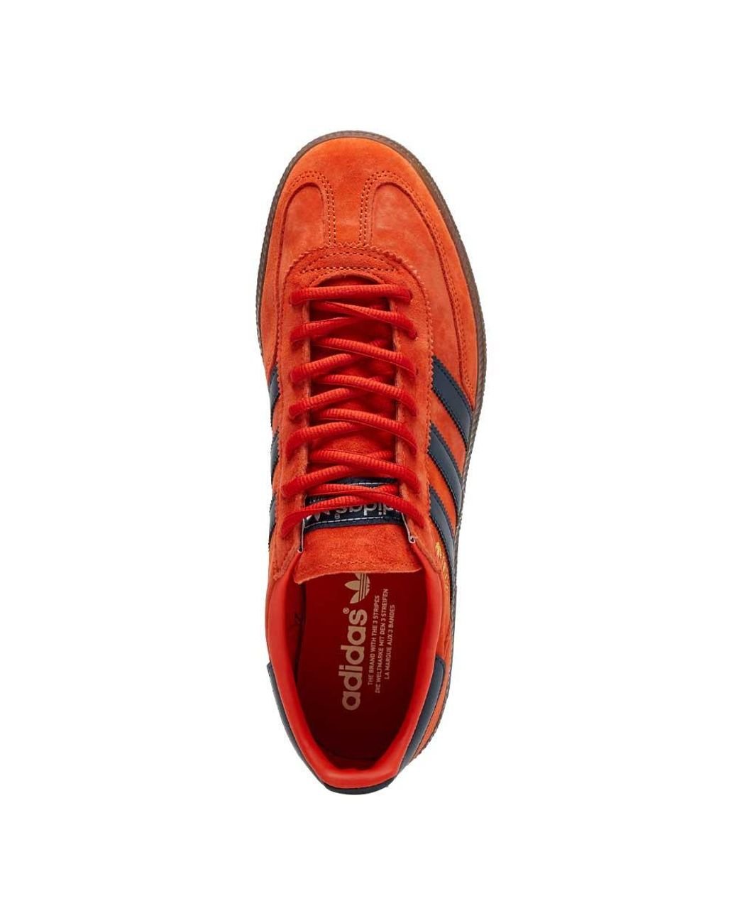 Adidas jeans trainers navy and orange top
