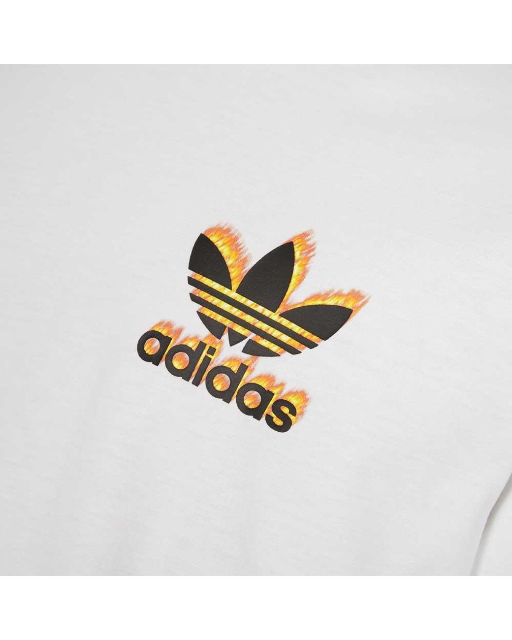 adidas Fire T-shirt in White for Men | Lyst UK
