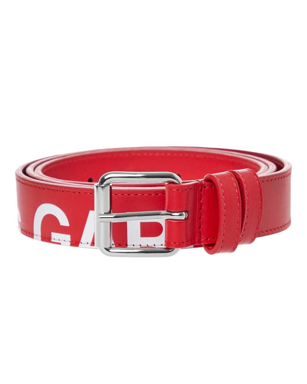 Comme des Garçons Leather Comme Des Garcons Huge Logo Belt in Red for ...