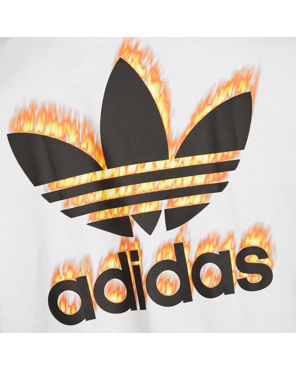 adidas Fire T-shirt in White for Men | Lyst