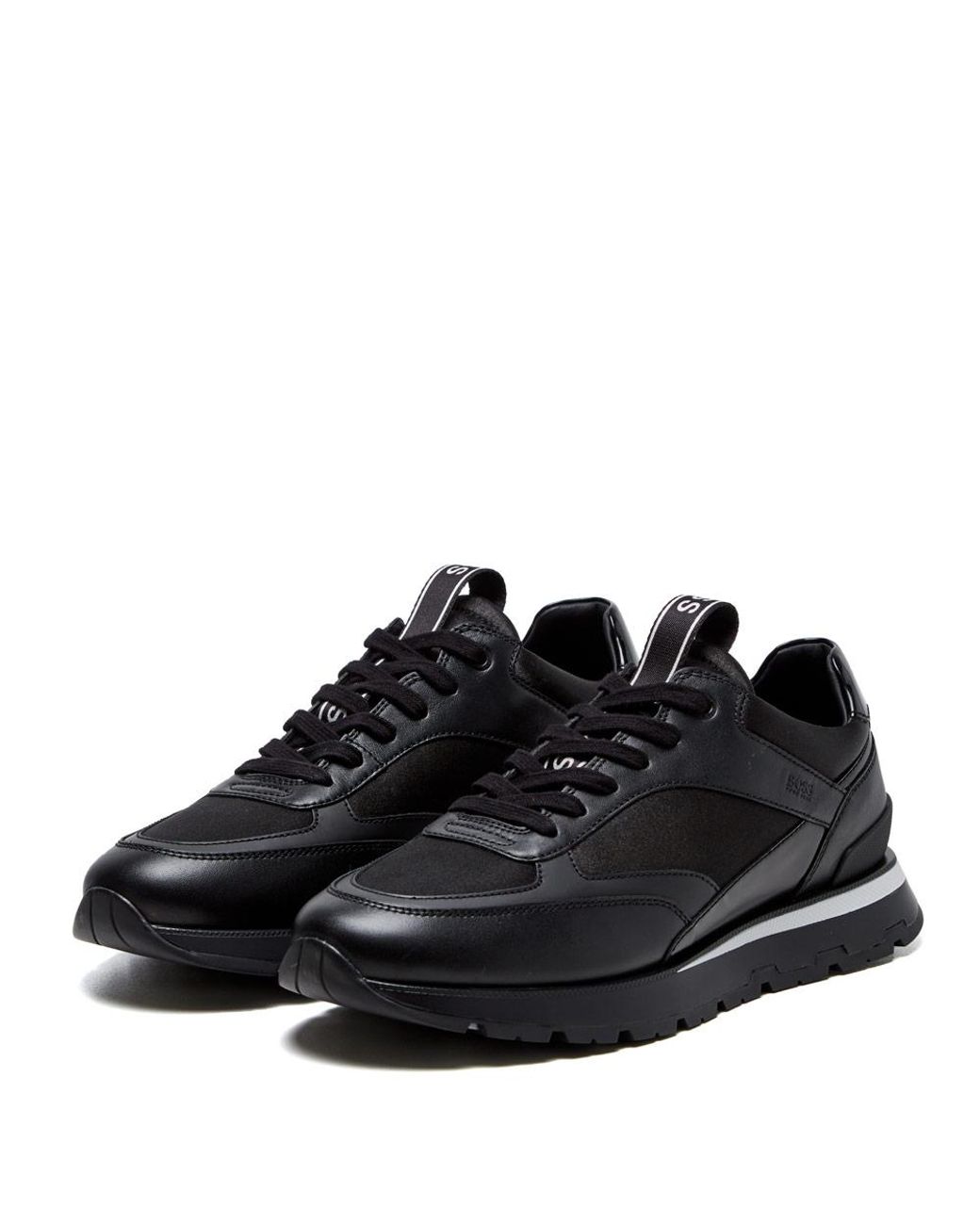 BOSS by HUGO BOSS Arigon Run Trainers in Black for Men | Lyst