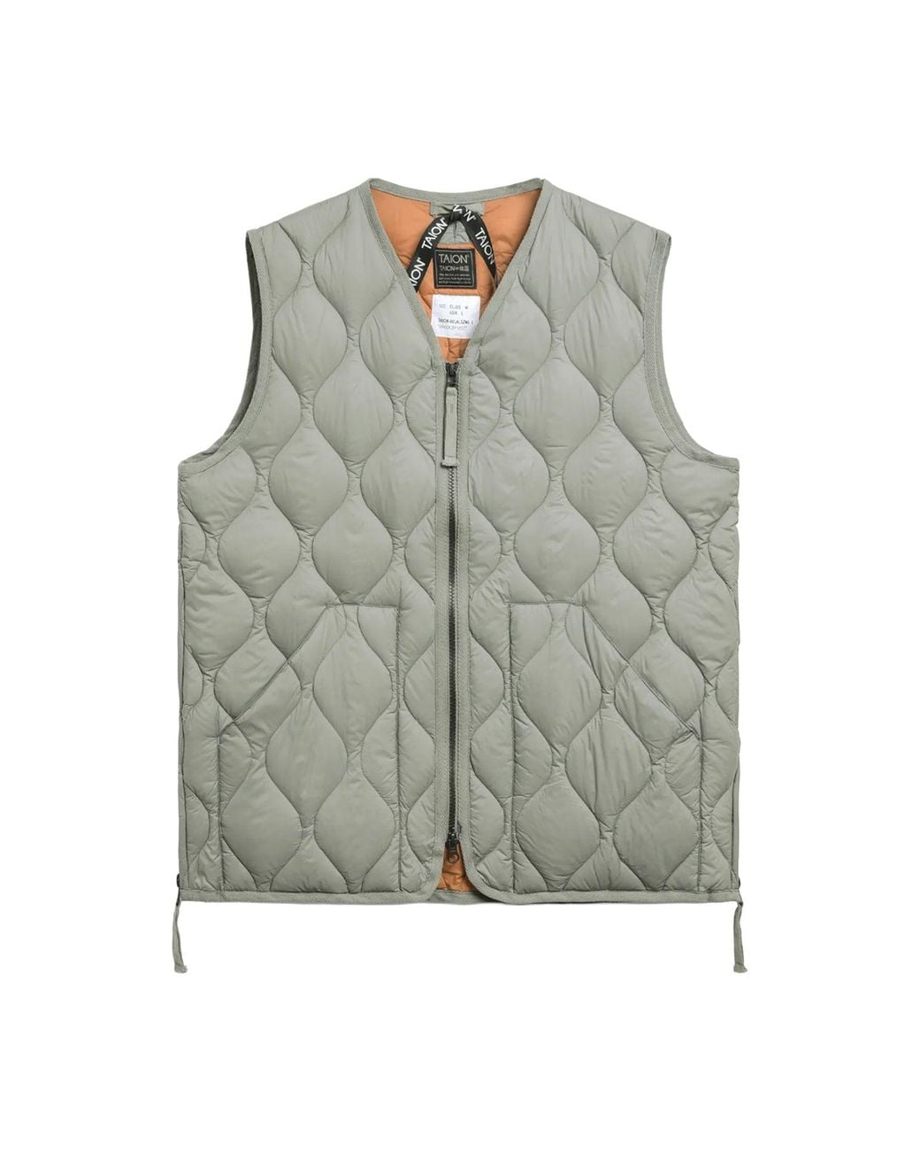 Taion Green Military V Neck Soft Shell Down Vest for men
