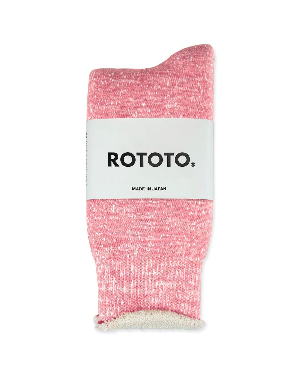 RoToTo Pink Double Face Merino Wool Crew Socks for men