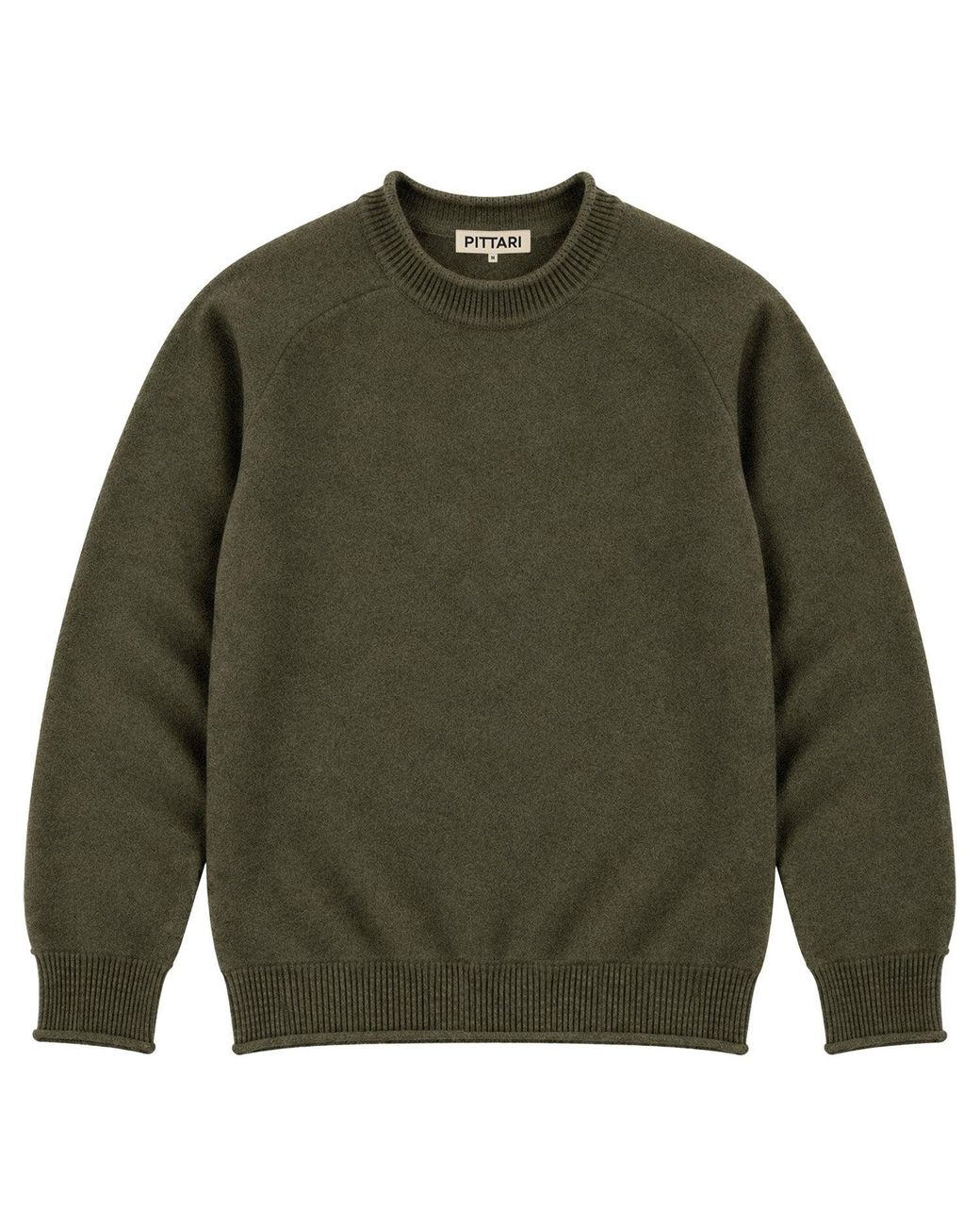 Pittari Green Usk Lambswool Sweater for men