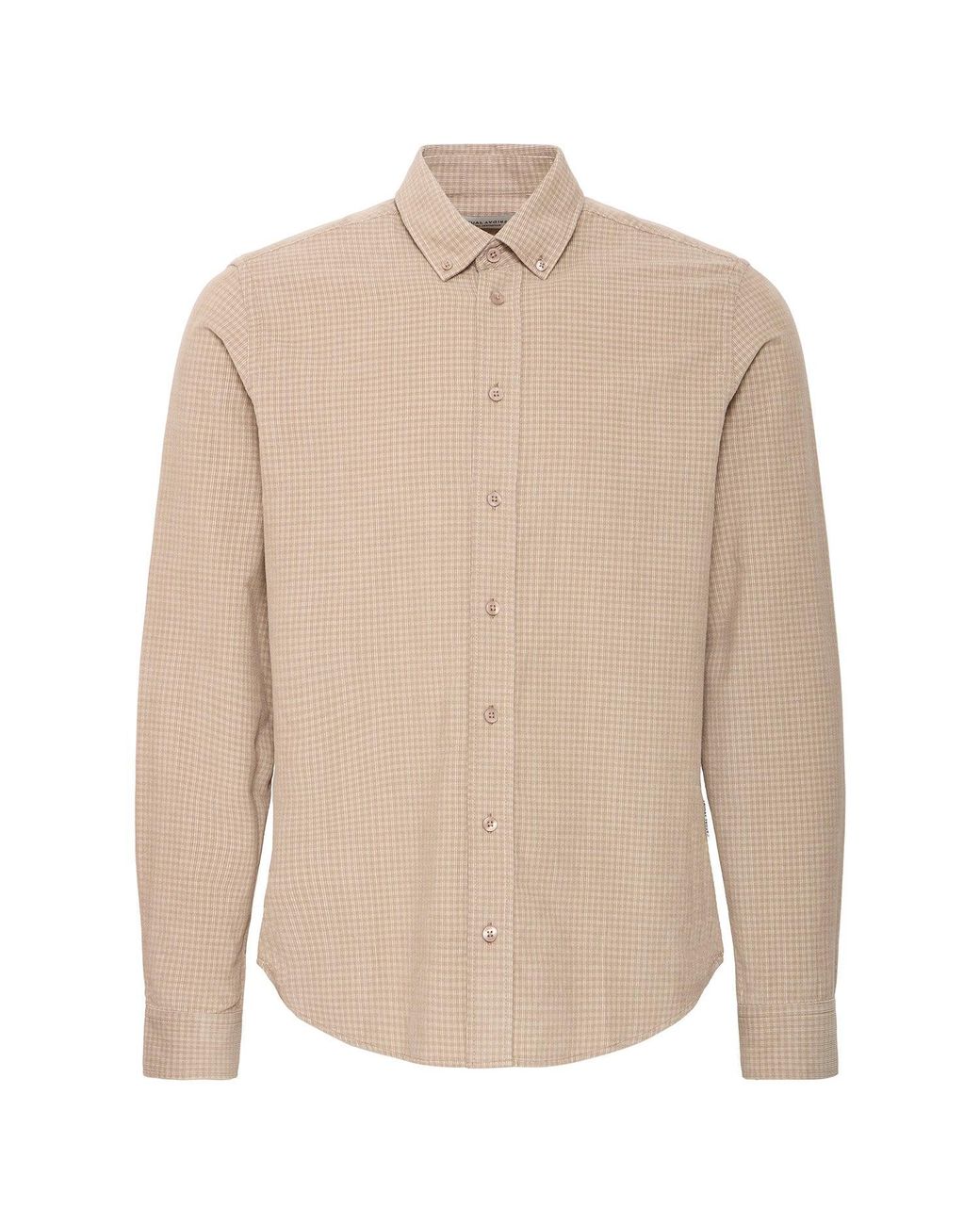 Casual Friday Natural Pontus Checked Corduroy Shirt for men