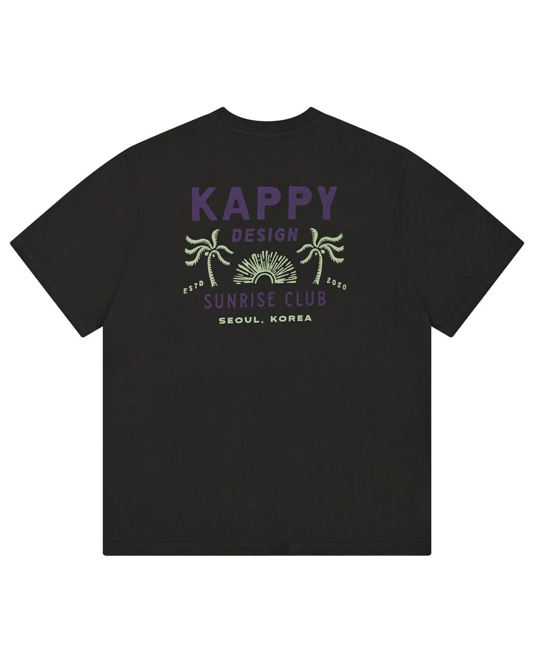 KAPPY DESIGN Black Palm Coast T-Shirt for men