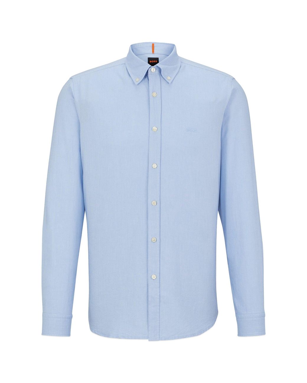 Boss Blue Rickert Oxford Regular Fit Ls Shirt Sky Small for men