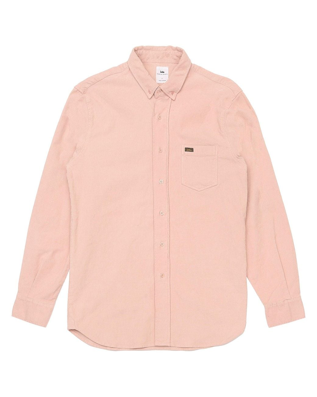 Lois Pink Thomas R Needle Cord Shirt for men