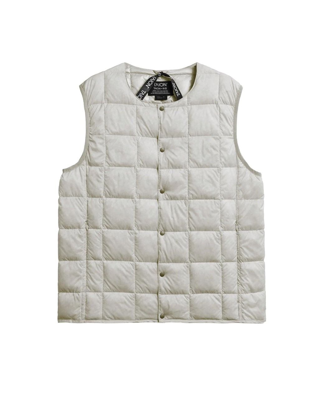 Taion Gray Original Crew Neck Down Vest for men