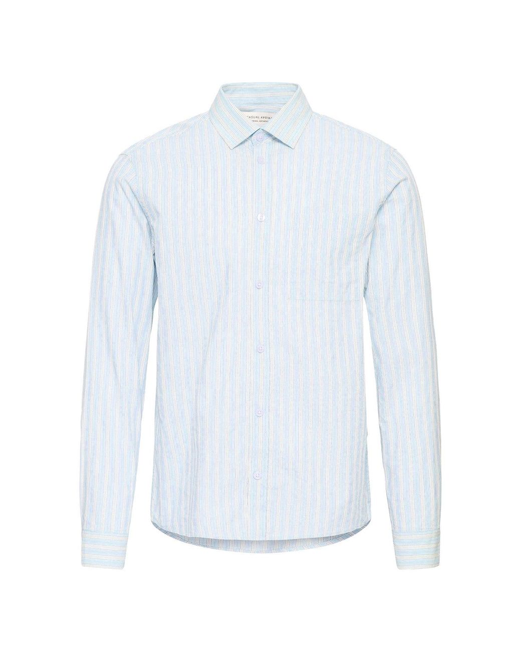 Casual Friday Blue Orlyn Self Striped Shirt for men