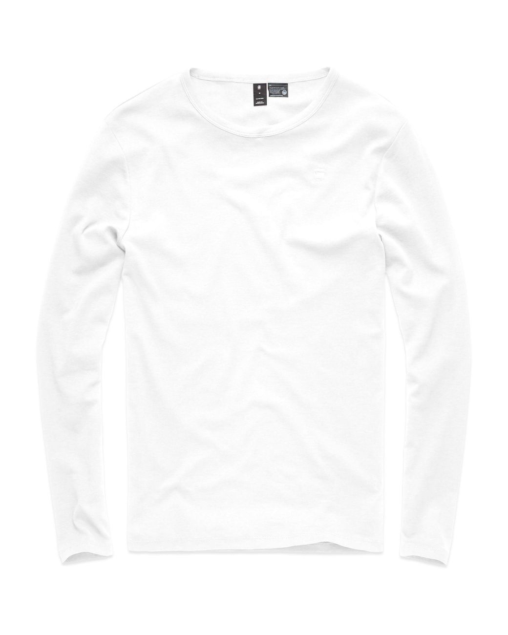 G-Star RAW Cotton G-star Base Round Neck Long Sleeve T-shirt in White for  Men - Lyst