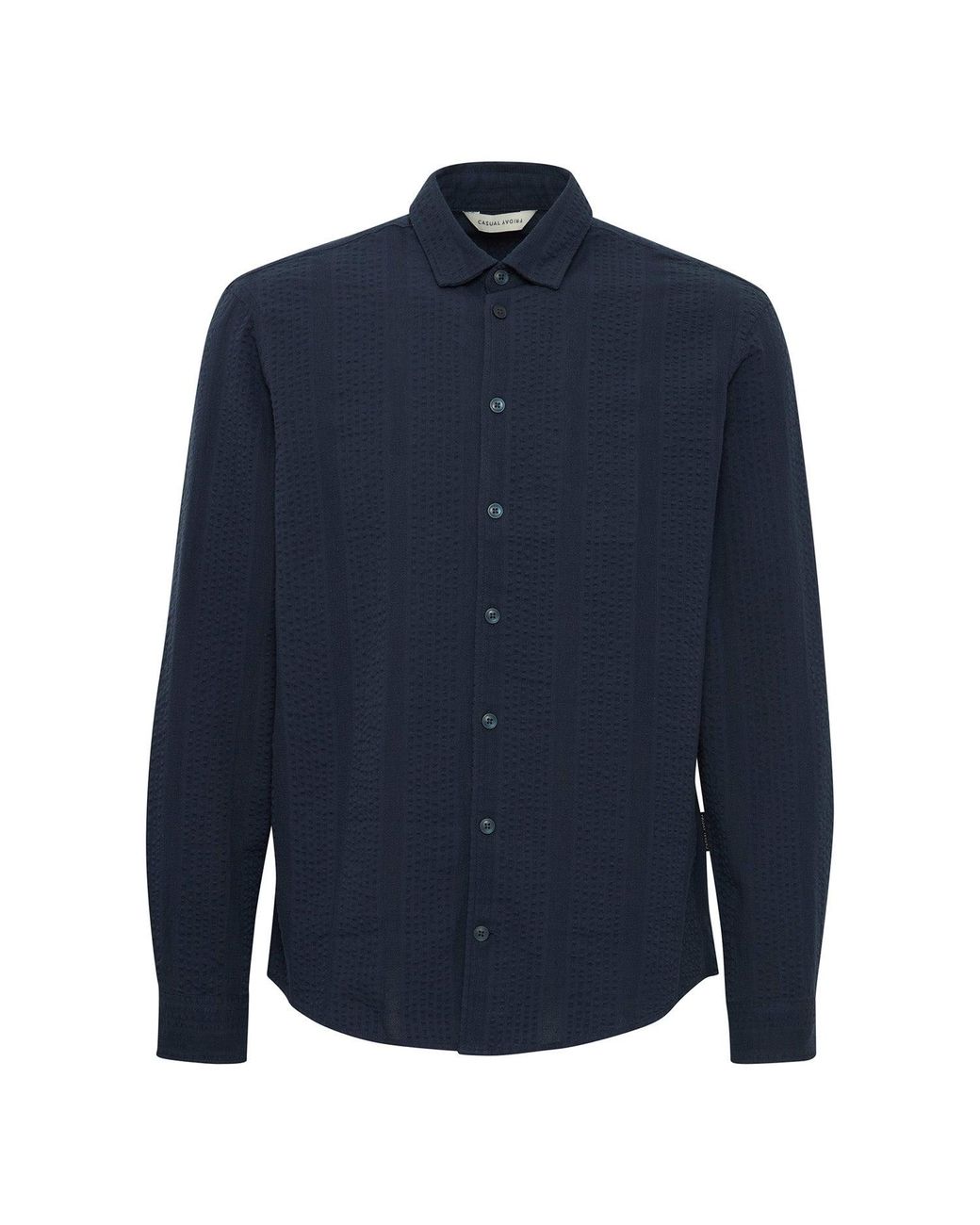 Casual Friday Blue Thom Seersucker Ls Shirt for men