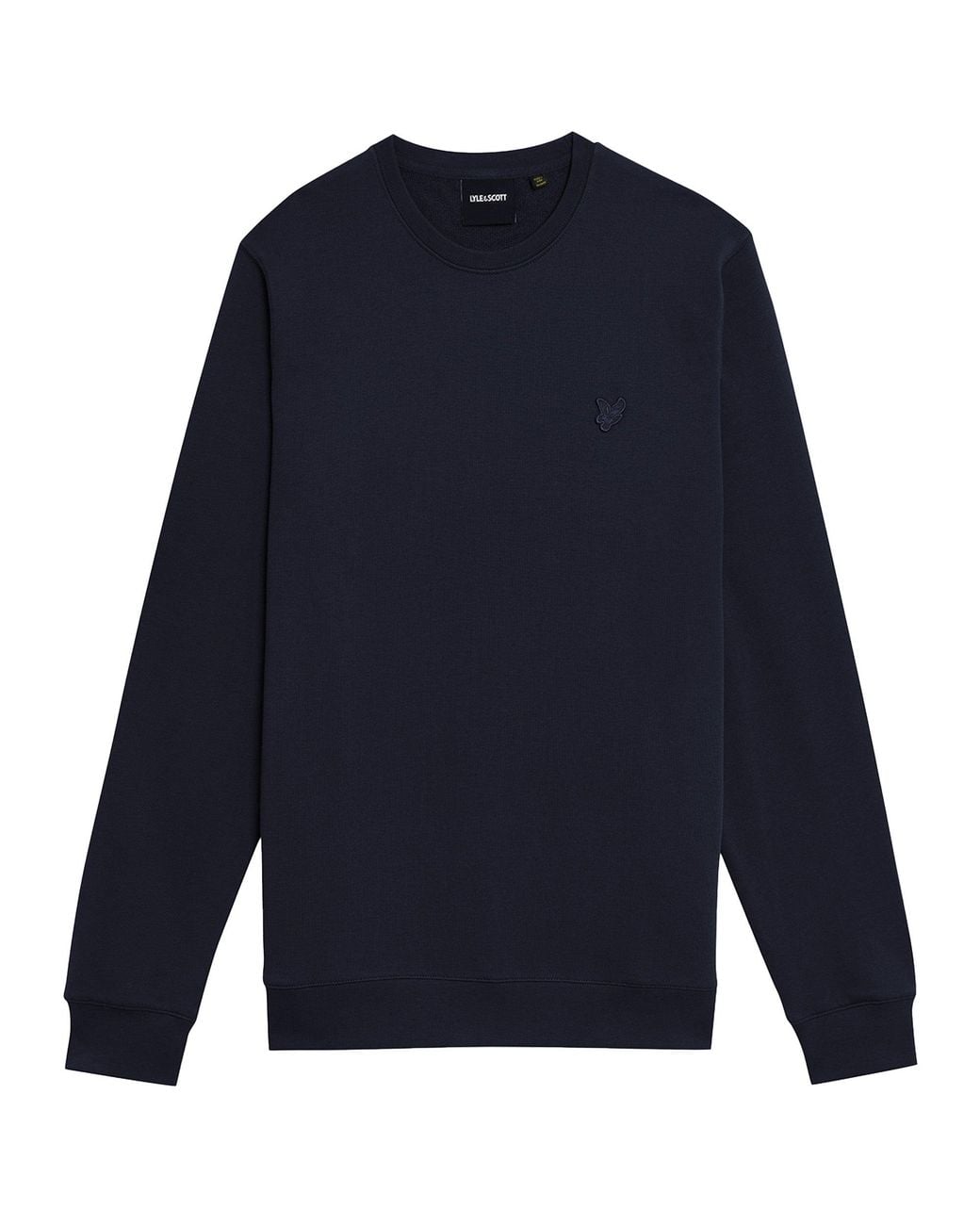 Lyle & Scott Blue Lyle & Scott Tonal Superfine Crew Neck Sweat for men