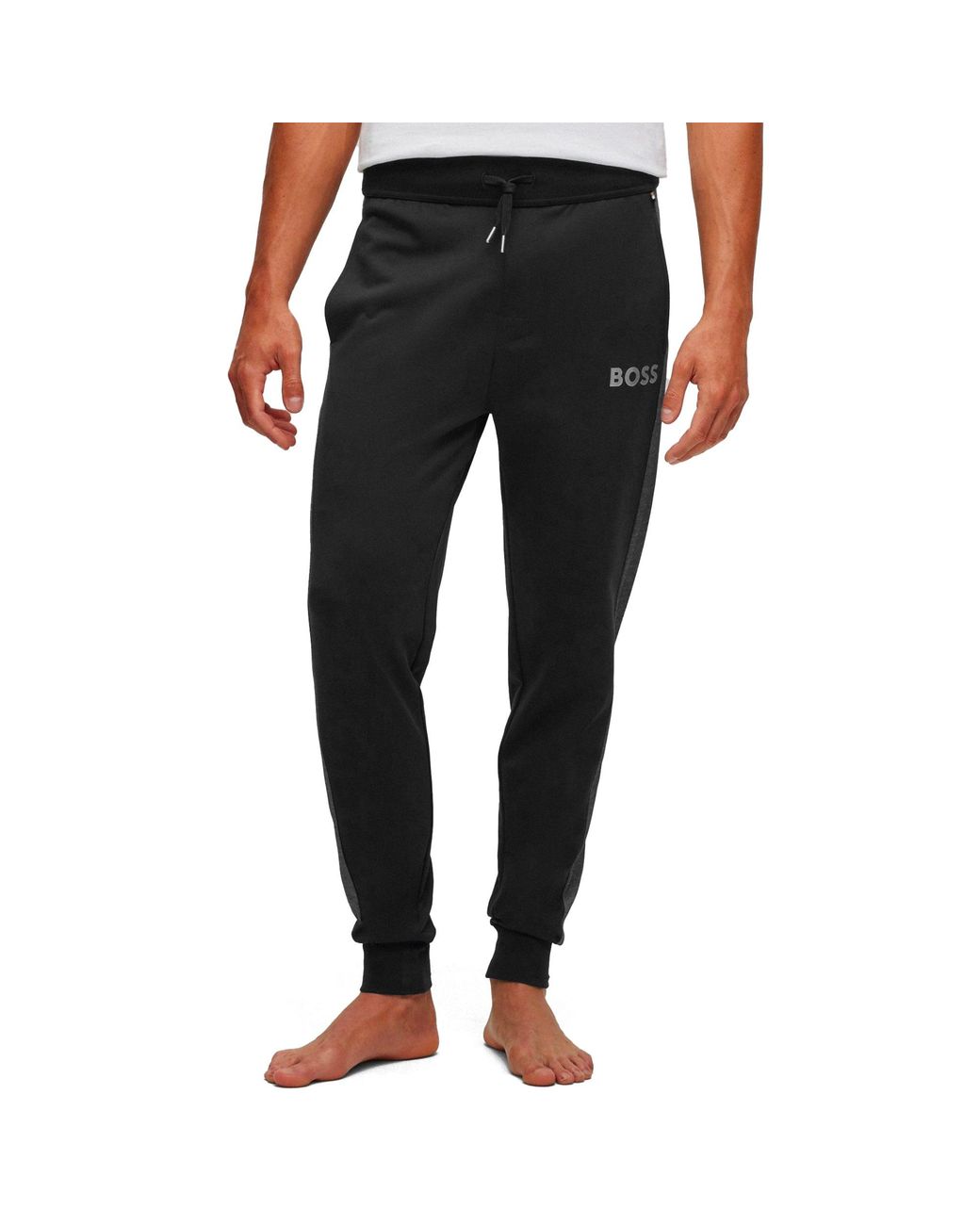 Boss Black Cotton Blend Jogger for men