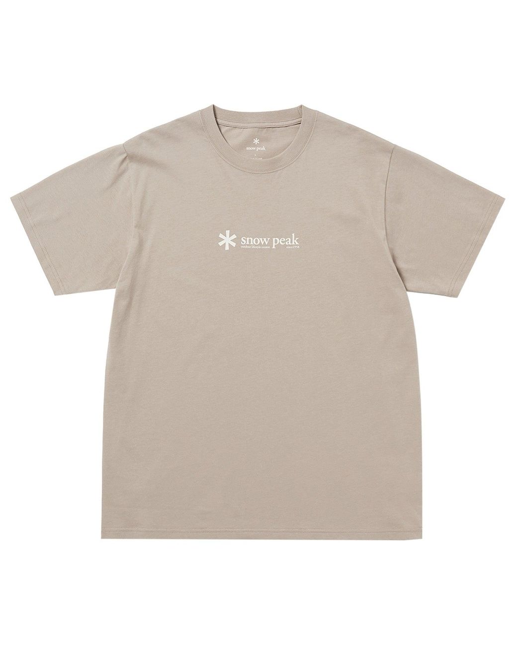 Snow Peak Natural Soft Cotton Logo T-Shirt for men
