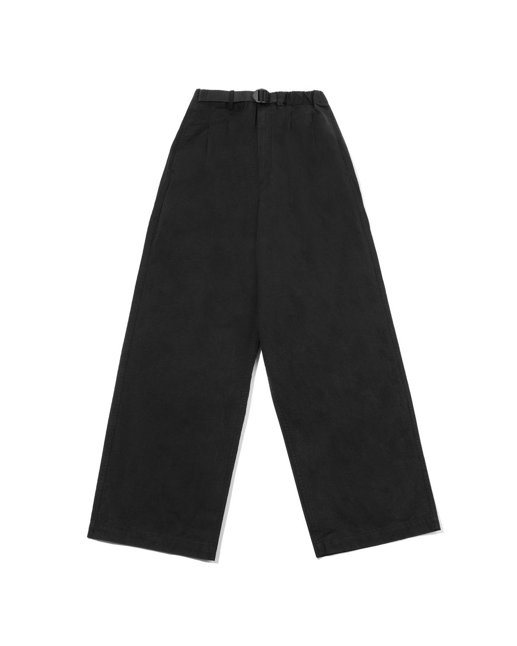 KAPPY DESIGN Black Two Tuck Wide Pants for men