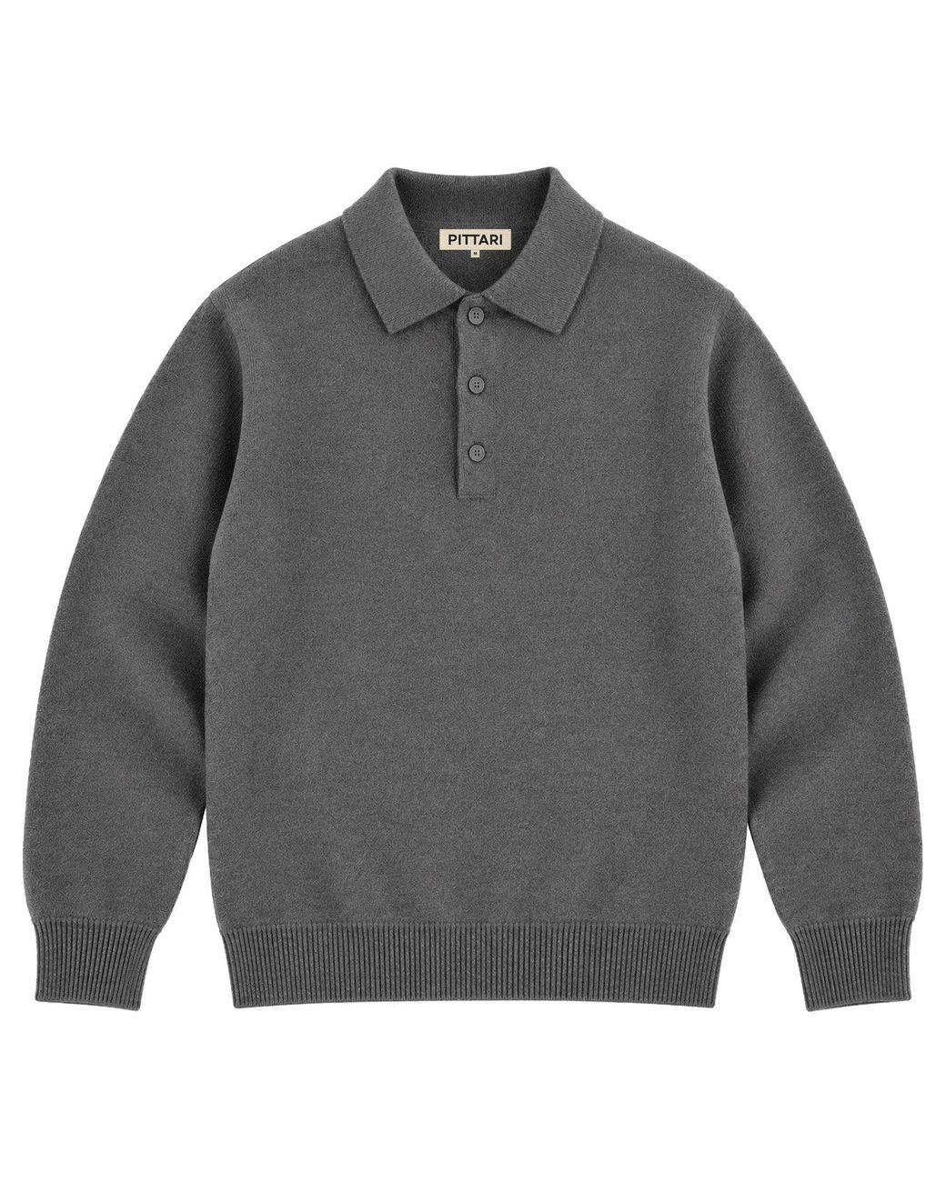 Pittari Gray Lambswool Polo for men
