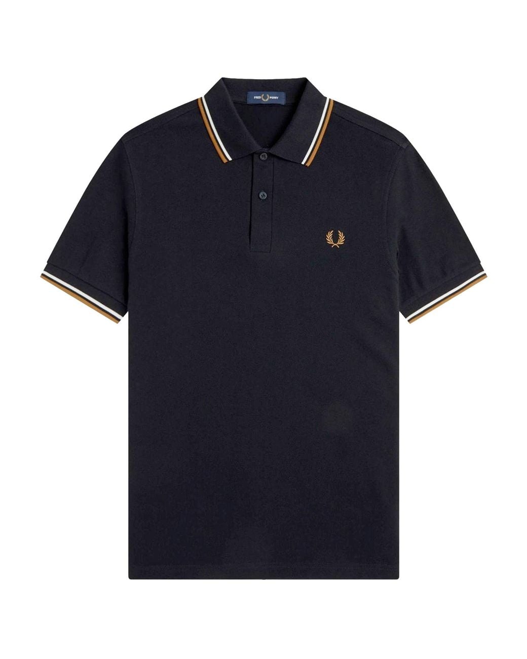 Fred Perry Blue Twin Tipped Polo Shirt for men