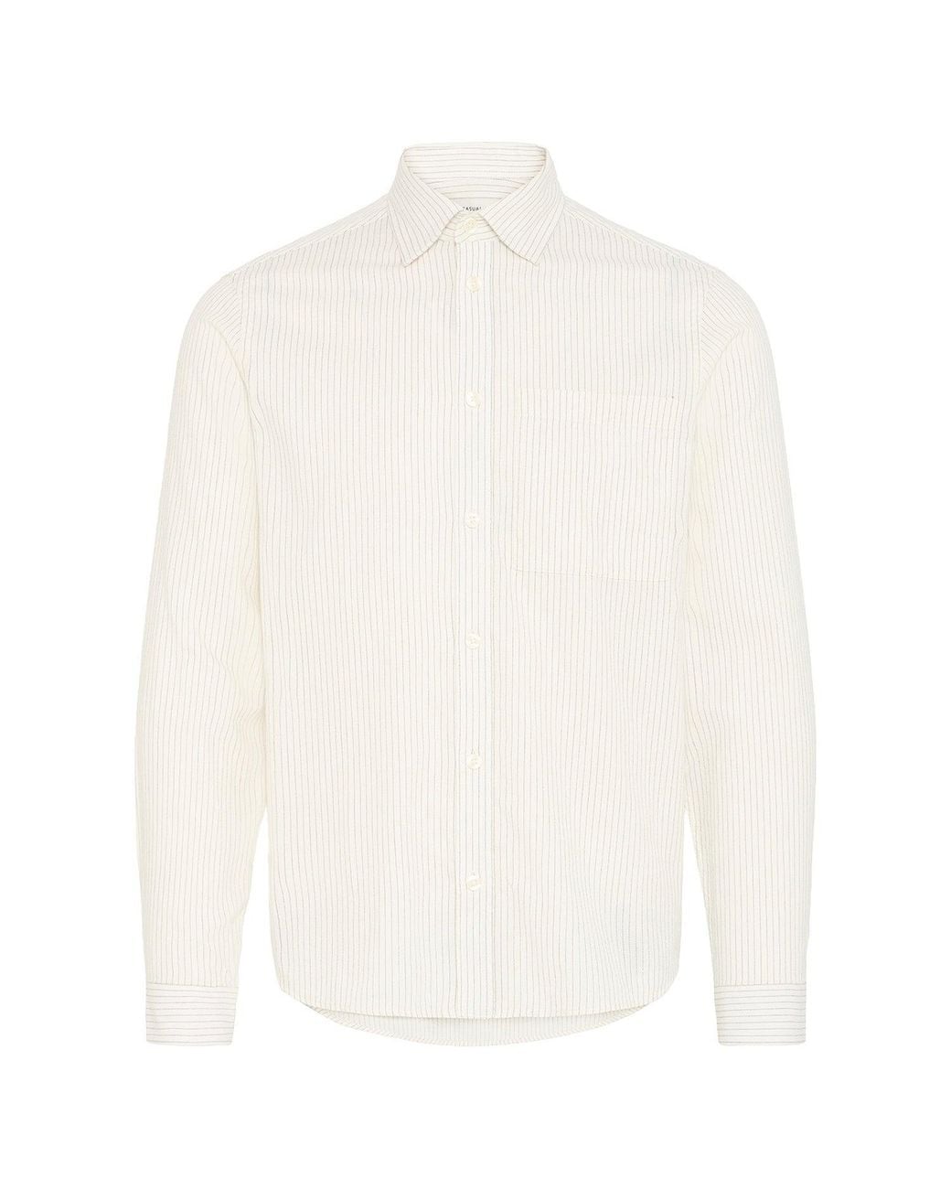 Casual Friday White Hagberg Pinstripe Shirt for men