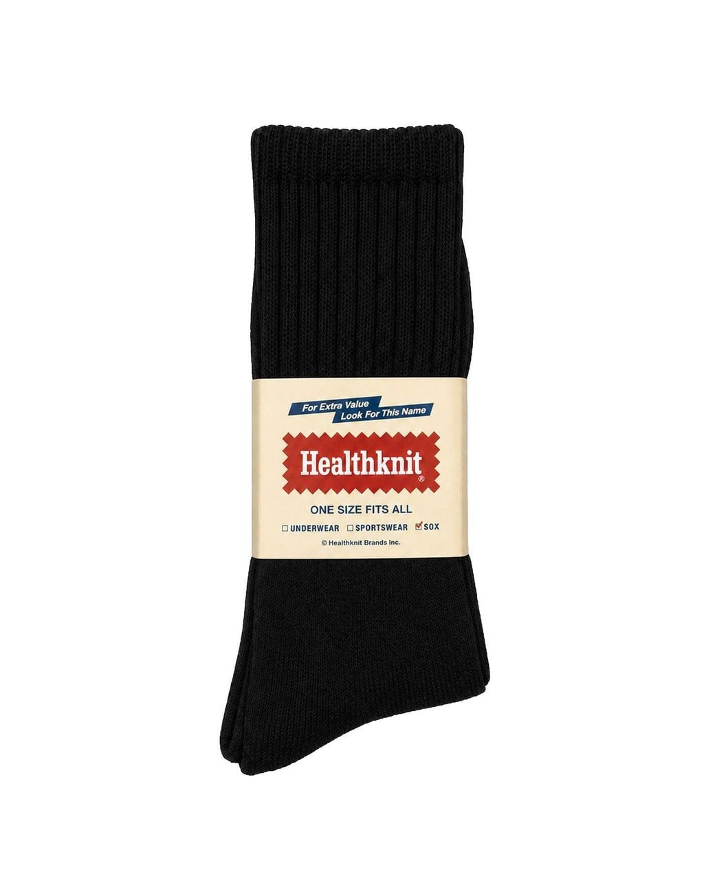 Healthknit Black Socks 3 Pack for men