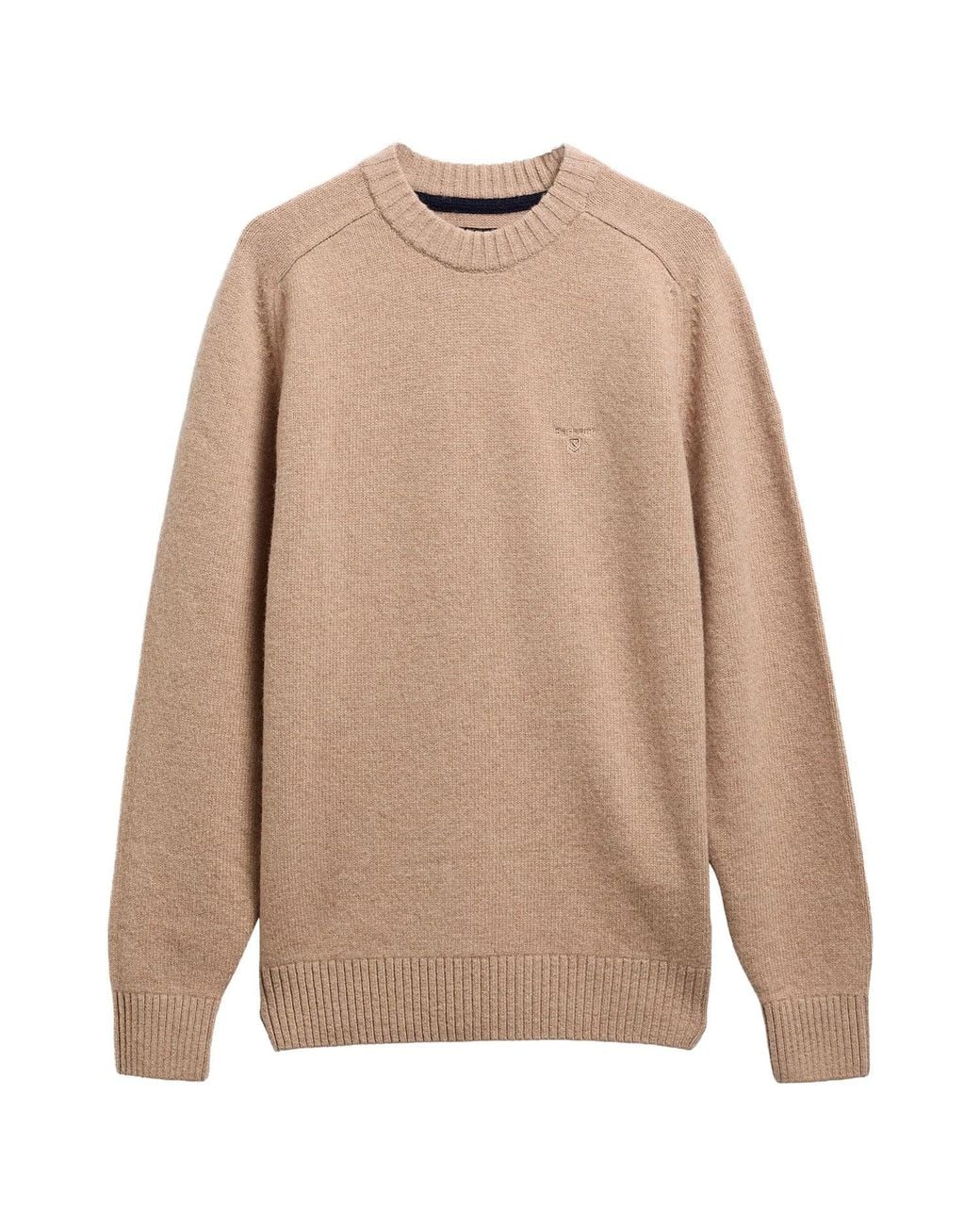 Barbour Brown Newtown Crew Neck Jumper for men