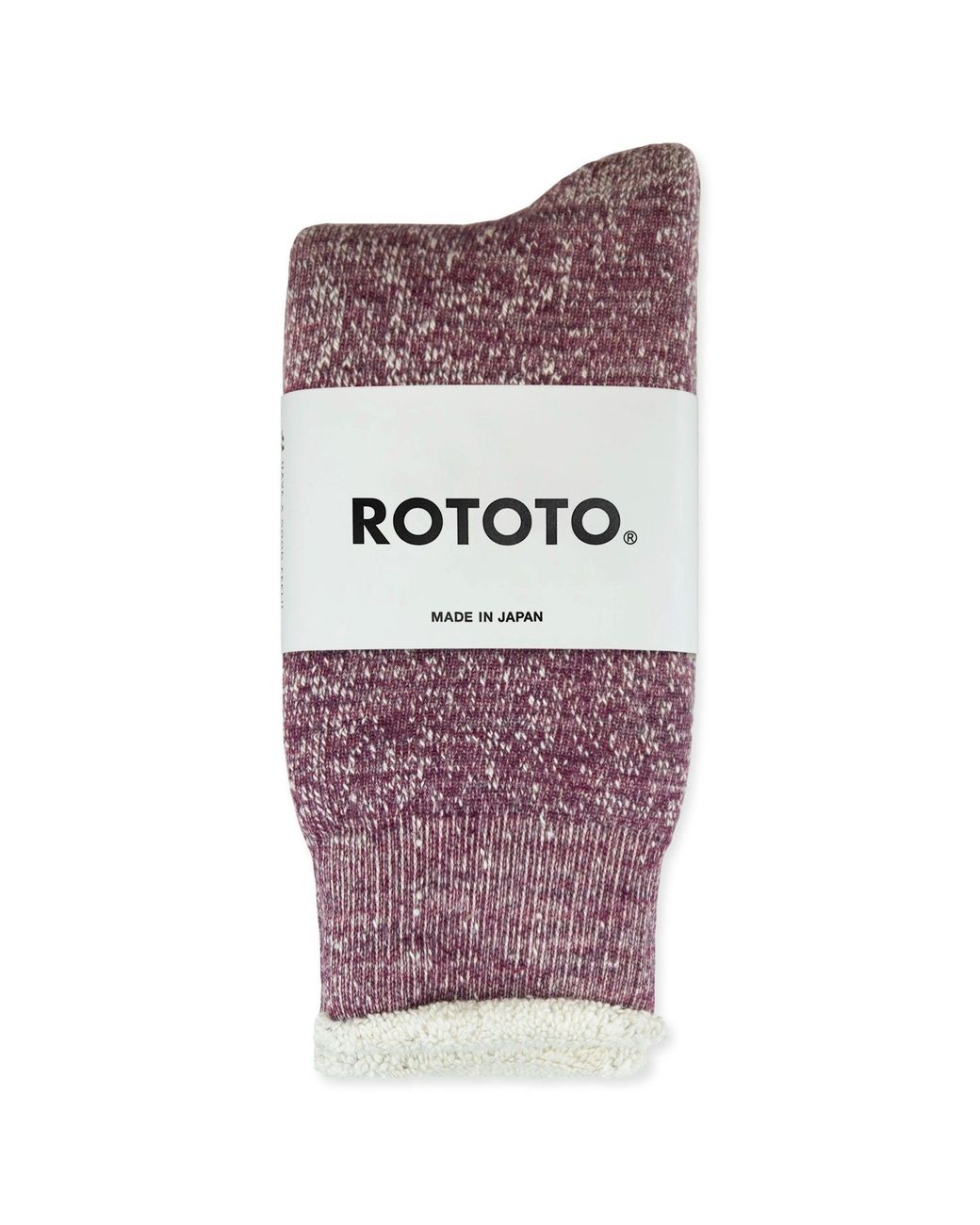 RoToTo Purple Double Face Merino Wool Crew Socks for men