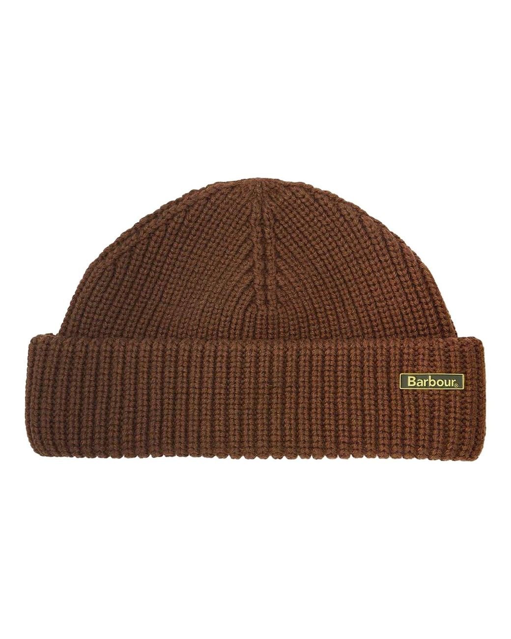 Barbour Brown Mosely Fishermen Beanie for men