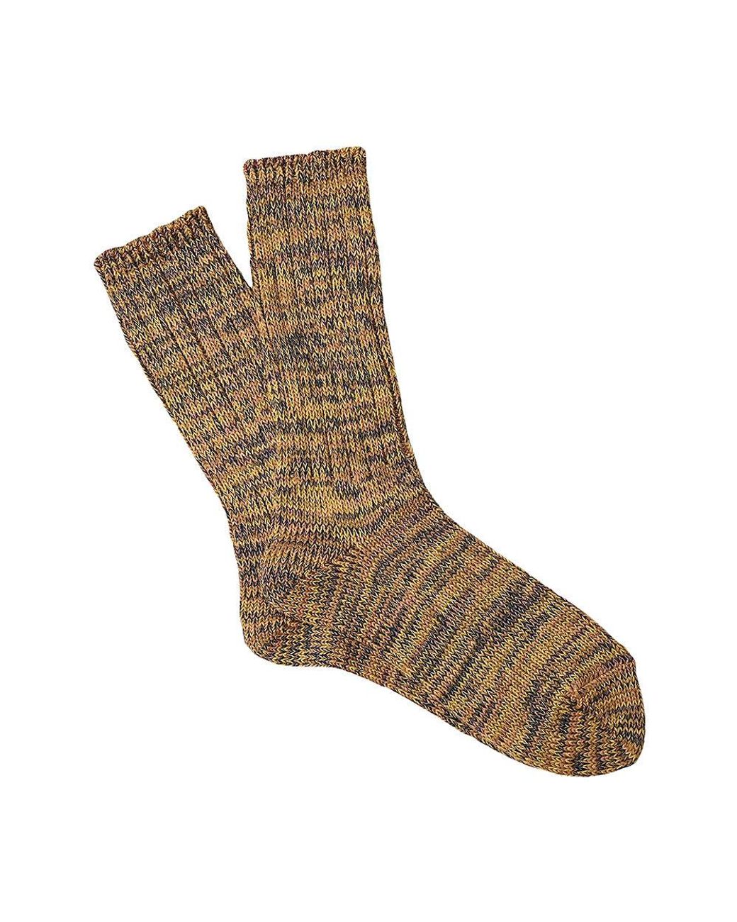 Anonymous Ism Brown 5 Colour Mix Crew Socks for men